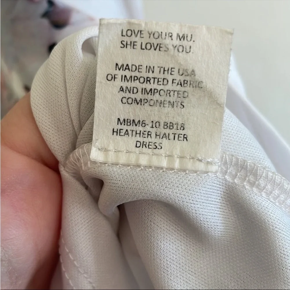 Show Me Your MuMu White Floral Heather Halter Dress size small - Picture 8 of 8